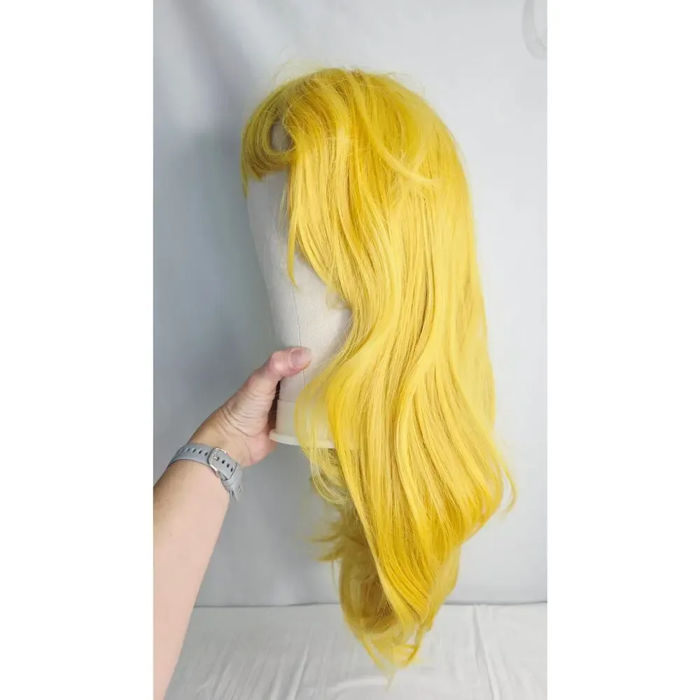 Golden Blonde Mermaid Princess Cosplay Wig Crown Adult Halloween Costume Set